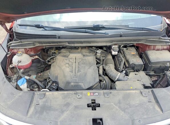 KNDNB4H34N6133483 2022 KIA CARNIVAL Burgundy Vista del compartimento del motor