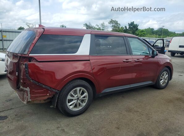 KNDNB4H34N6133483 2022 KIA CARNIVAL Burgundy Trasero derecho