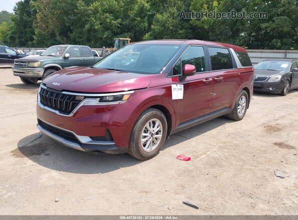 KNDNB4H36R6388917 2024 KIA CARNIVAL MPV Red წინა მარცხენა ხედი სამი მეოთხედიდან