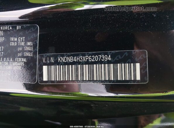 KNDNB4H3XP6207394 2023 KIA CARNIVAL LX FWD W/SE Черный Вид подкапотного пространства