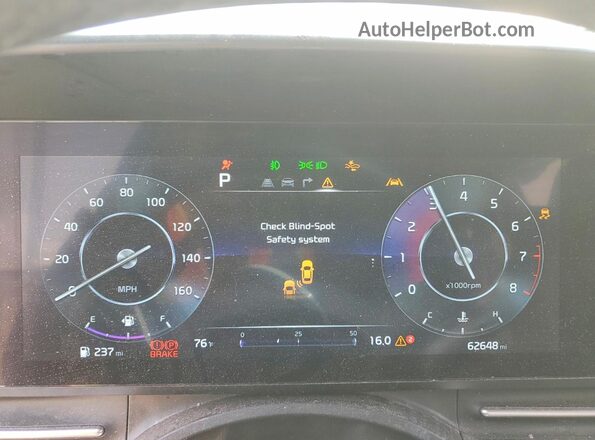 KNDNE5H34R6420096 2024 KIA CARNIVAL Gray Вид щитка приладів