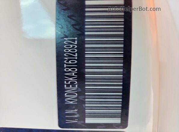 KNDNE5KA8T6128921 2026 KIA CARNIVAL White VIN sticker view
