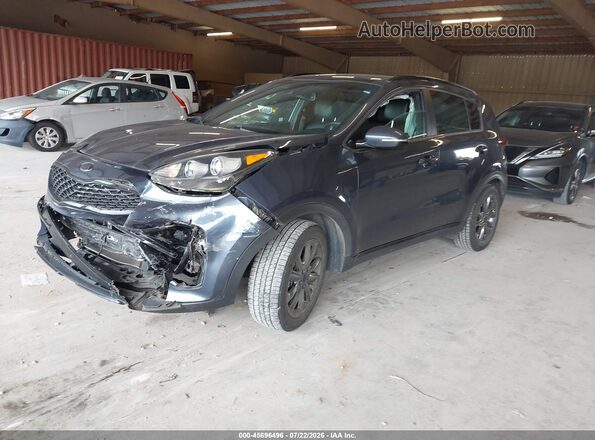 KNDP63AC0M7883960 2021 KIA SPORTAGE Blue Առջևի ձախ երեք քառորդ տեսարան