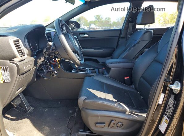 KNDP63AC1M7889167 2021 KIA SPORTAGE Black Widok wnętrza z przodu