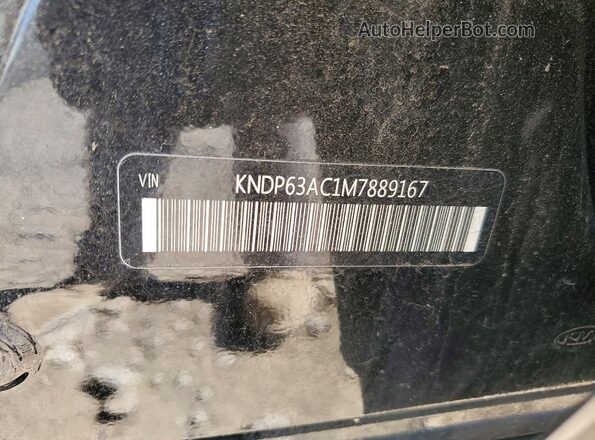 KNDP63AC1M7889167 2021 KIA SPORTAGE Black Widok naklejki z numerem VIN