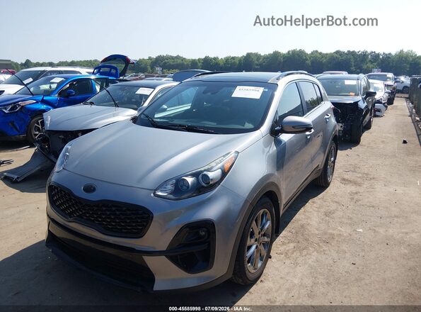 KNDP63AC2M7934777 2021 KIA SPORTAGE Gray წინა მარცხენა ხედი სამი მეოთხედიდან