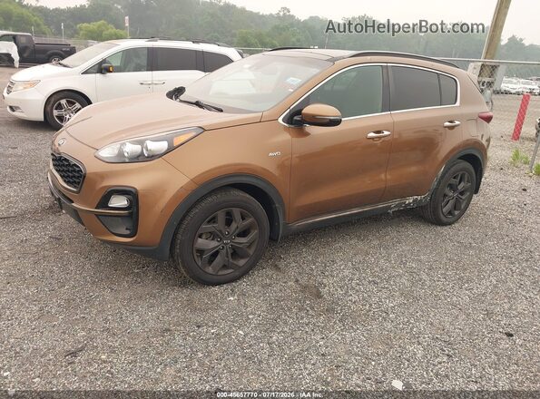 KNDP6CAC2L7709743 2020 KIA SPORTAGE Orange Передня ліва чверть