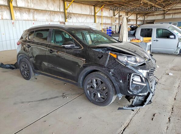 KNDP6CAC3L7714045 2020 KIA SPORTAGE Черный Передняя правая четверть