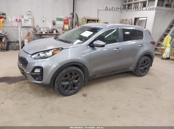 KNDP6CAC4L7665714 2020 KIA SPORTAGE Gray წინა მარცხენა ხედი სამი მეოთხედიდან