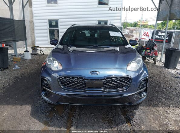KNDP6CAC5M7890144 2021 KIA SPORTAGE Blue Widok wnętrza z tyłu