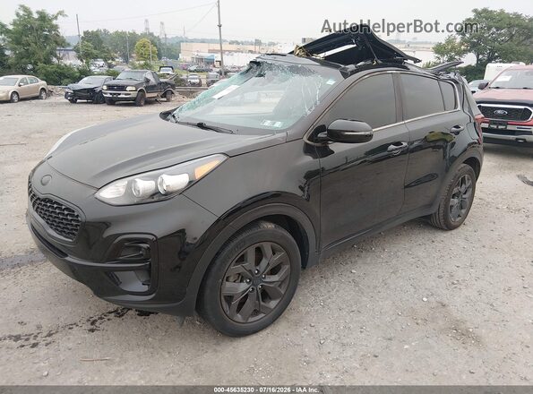 KNDP6CAC6M7887589 2021 KIA SPORTAGE Black Առջևի ձախ երեք քառորդ տեսարան