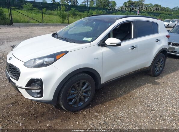 KNDP6CAC8L7744058 2020 KIA SPORTAGE White Առջևի ձախ երեք քառորդ տեսարան