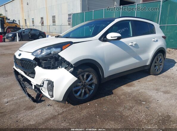 KNDP6CAC8M7938705 2021 KIA SPORTAGE White Առջևի ձախ երեք քառորդ տեսարան