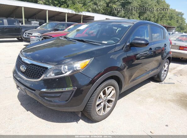 KNDPB3AC3G7879790 2016 KIA SPORTAGE Black წინა მარცხენა ხედი სამი მეოთხედიდან