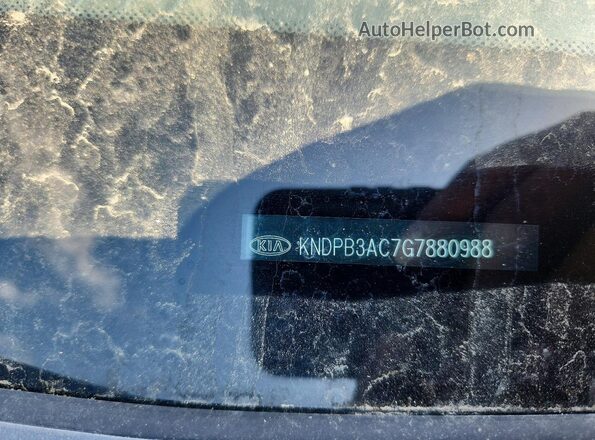 KNDPB3AC7G7880988 2016 KIA SPORTAGE Gray Widok naklejki z numerem VIN