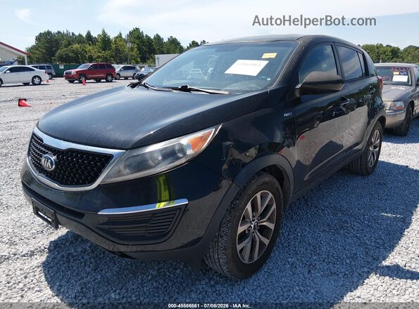 KNDPBCAC3G7831741 2016 KIA SPORTAGE Black Առջևի ձախ երեք քառորդ տեսարան
