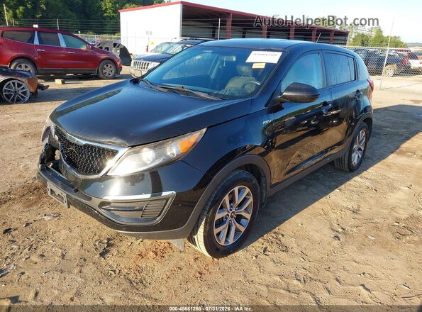 KNDPBCACXG7855857 2016 KIA SPORTAGE Black Առջևի ձախ երեք քառորդ տեսարան