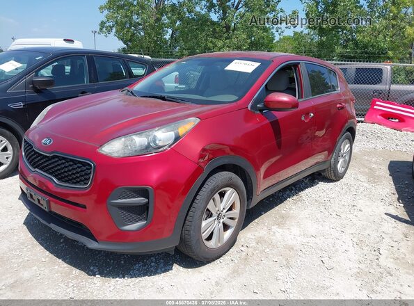 KNDPM3AC0H7191385 2017 KIA SPORTAGE Red წინა მარცხენა ხედი სამი მეოთხედიდან