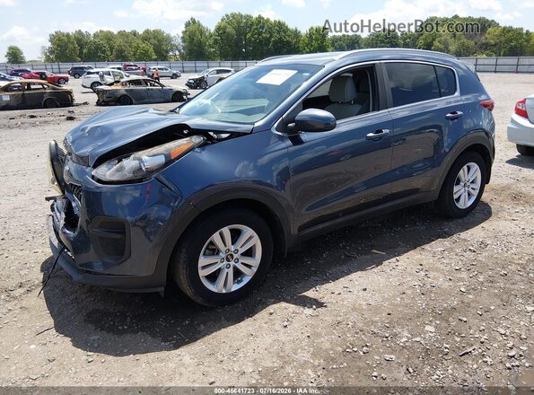 KNDPM3AC0J7490560 2018 KIA SPORTAGE Blue წინა მარცხენა ხედი სამი მეოთხედიდან