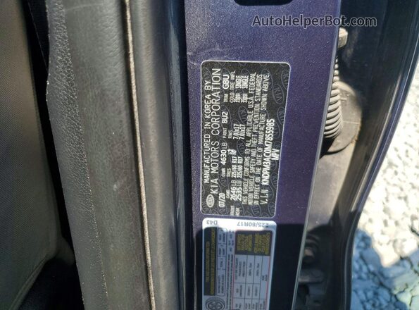 KNDPM3AC0M7855985 2021 KIA SPORTAGE Blue VIN կոդի պիտակի տեսք