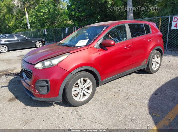 KNDPM3AC2H7085391 2017 KIA SPORTAGE Red Առջևի ձախ երեք քառորդ տեսարան