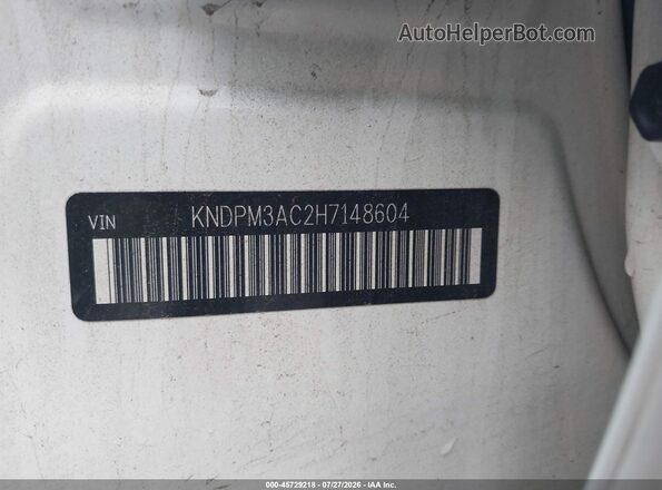 KNDPM3AC2H7148604 2017 KIA SPORTAGE Белый Вид подкапотного пространства