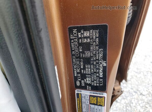 KNDPM3AC2L7795173 2020 KIA SPORTAGE Orange VIN sticker view