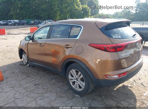 KNDPM3AC3H7211063 2017 KIA SPORTAGE Brown Rear left