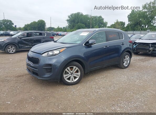 KNDPM3AC3J7354049 2018 KIA SPORTAGE Blue Առջևի ձախ երեք քառորդ տեսարան