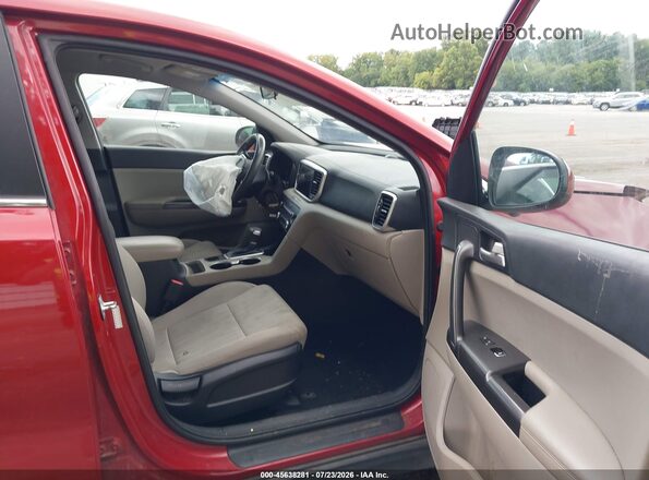 KNDPM3AC3M7885613 2021 KIA SPORTAGE Red Widok wnętrza z przodu