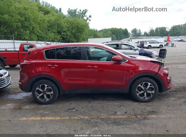 KNDPM3AC3M7885613 2021 KIA SPORTAGE Red Widok wnętrza z tyłu