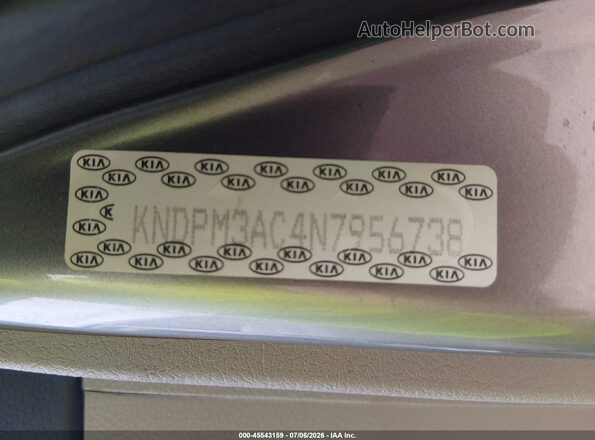 KNDPM3AC4N7956738 2022 KIA SPORTAGE Gray Շարժիչի բաժամունքի տեսք