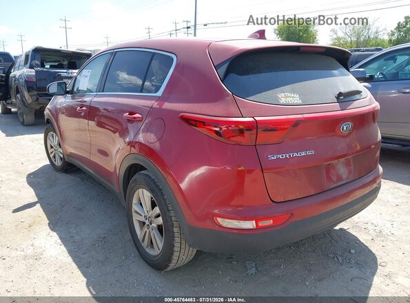 KNDPM3AC5J7490604 2018 KIA SPORTAGE Red Հետևի ձախ