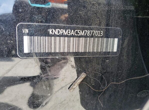 KNDPM3AC5M7877013 2021 KIA SPORTAGE Black Widok naklejki z numerem VIN