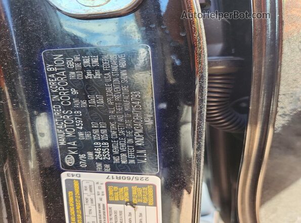 KNDPM3AC6H7154793 2017 KIA SPORTAGE Black VIN sticker view
