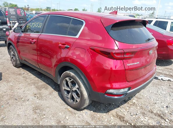 KNDPM3AC6L7801072 2020 KIA SPORTAGE Maroon Tył lewy