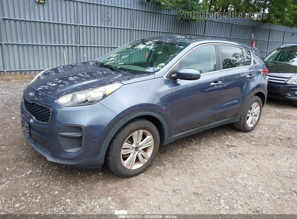 KNDPM3AC7J7485937 2018 KIA SPORTAGE Blue წინა მარცხენა ხედი სამი მეოთხედიდან