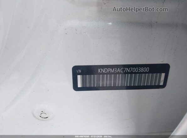 KNDPM3AC7N7003800 2022 KIA SPORTAGE White Engine compartment view