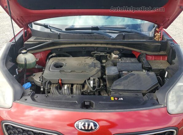 KNDPM3AC8J7364978 2018 KIA SPORTAGE Red ძრავის განყოფილების ხედი