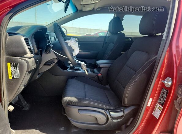 KNDPM3AC8K7563675 2019 KIA SPORTAGE Red Widok wnętrza z przodu