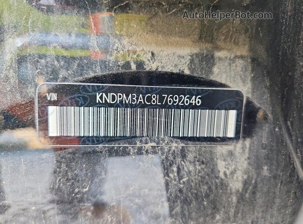 KNDPM3AC8L7692646 2020 KIA SPORTAGE Black Շարժիչի բաժամունքի տեսք