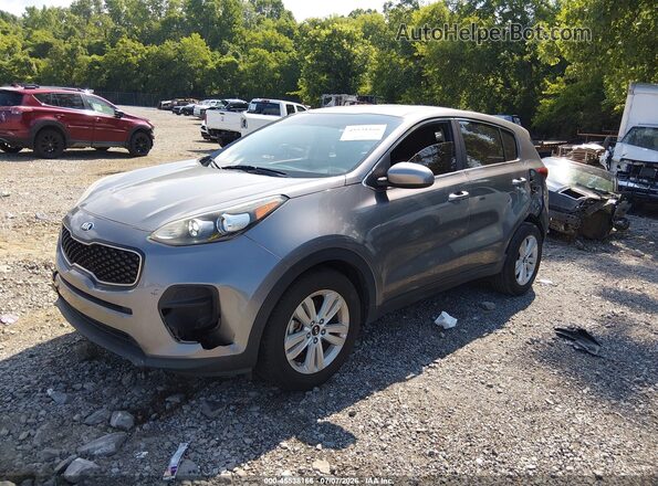 KNDPM3AC9J7489956 2018 KIA SPORTAGE Gray წინა მარცხენა ხედი სამი მეოთხედიდან