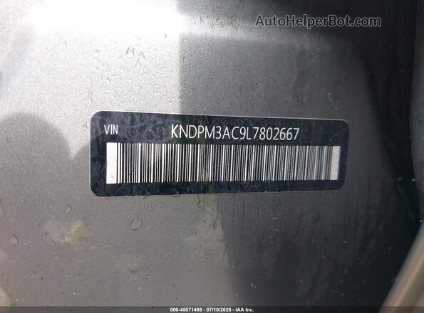 KNDPM3AC9L7802667 2020 KIA SPORTAGE Silver Շարժիչի բաժամունքի տեսք