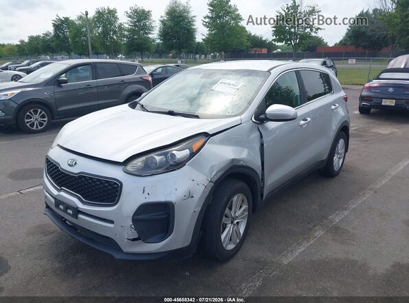 KNDPM3ACXJ7484488 2018 KIA SPORTAGE Silver Առջևի ձախ երեք քառորդ տեսարան