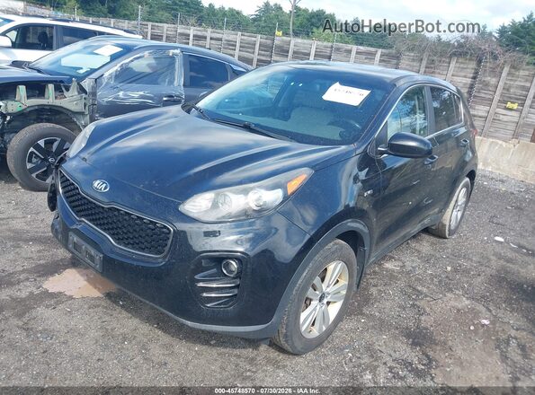 KNDPMCAC0H7040479 2017 KIA SPORTAGE Черный Передняя левая четверть