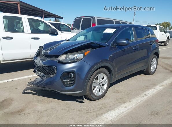 KNDPMCAC0H7277098 2017 KIA SPORTAGE Navy Առջևի ձախ երեք քառորդ տեսարան