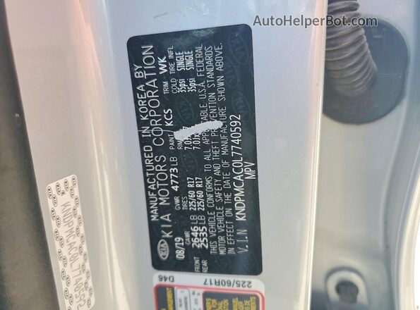 KNDPMCAC0L7740592 2020 KIA SPORTAGE Silver Engine compartment view