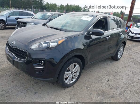 KNDPMCAC1H7260262 2017 KIA SPORTAGE Black წინა მარცხენა ხედი სამი მეოთხედიდან