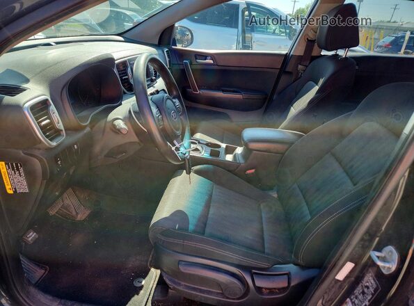 KNDPMCAC1K7491511 2019 KIA SPORTAGE Black წინა სალონის ხედი