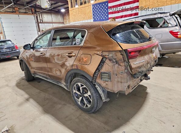 KNDPMCAC1M7922058 2021 KIA SPORTAGE Brown Rear left